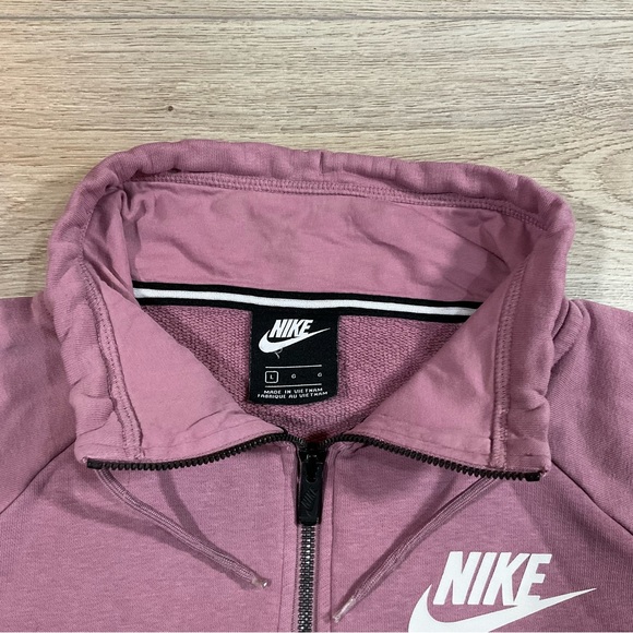 Pink Nike Quarter-Zip Sweatshirt Size Large - Picture 3 of 6